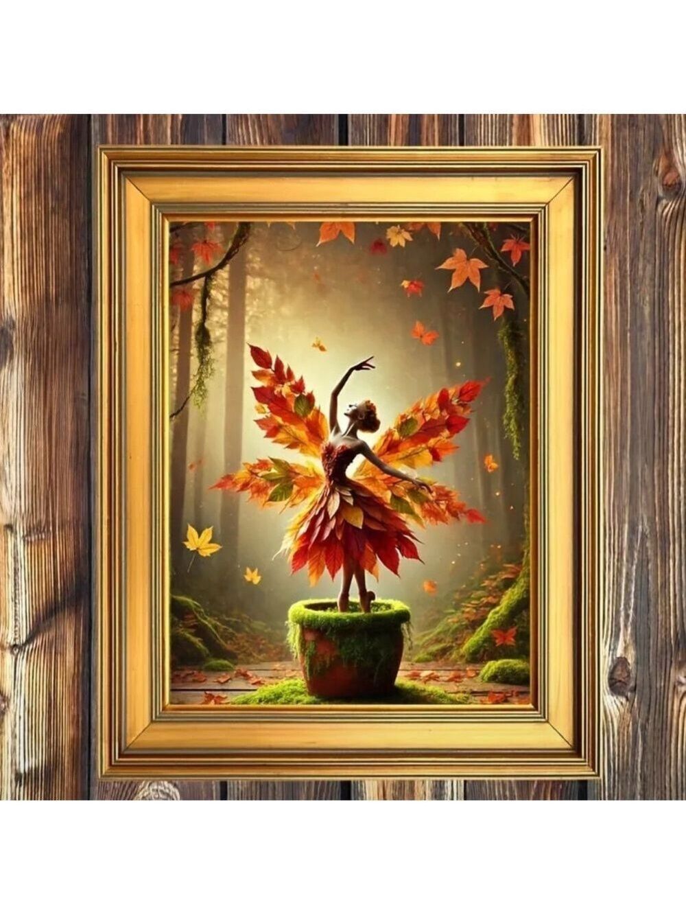 "Autumn Fairy Dance" Canvas Print Wall Art